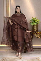Silk Linen Jamdani Kurta Dupatta
