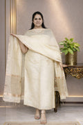 Silk Linen Jamdani Kurta Dupatta