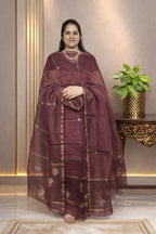 Silk Linen Jamdani Kurta Dupatta