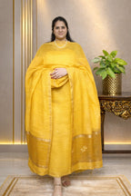 Silk Linen Jamdani Kurta Dupatta