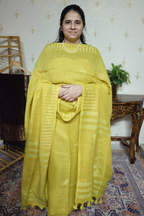 Jayshree Linen jamdani with Thread weaving  Dupatta -2pc
