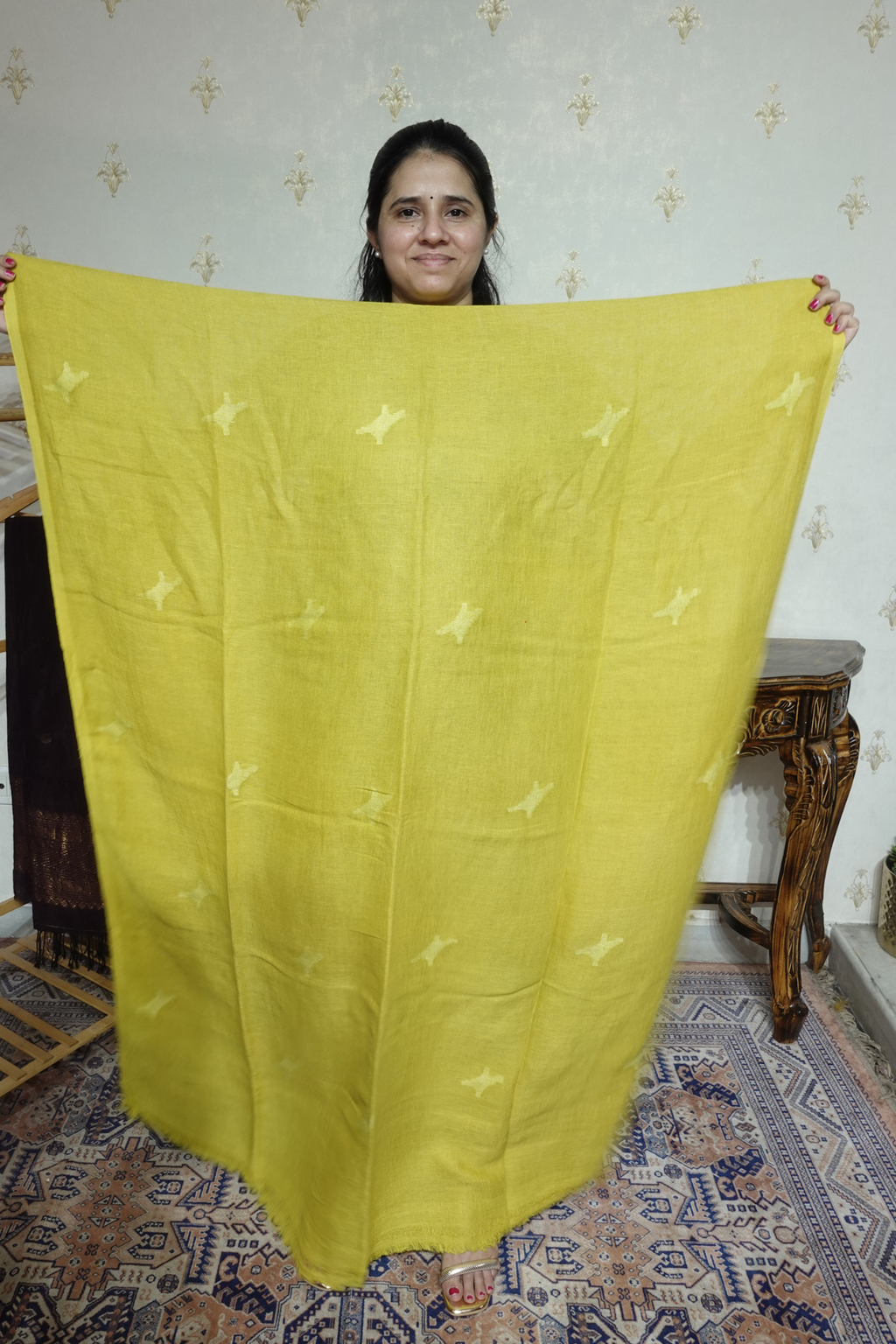 Jayshree Linen jamdani with Thread weaving  Dupatta -2pc