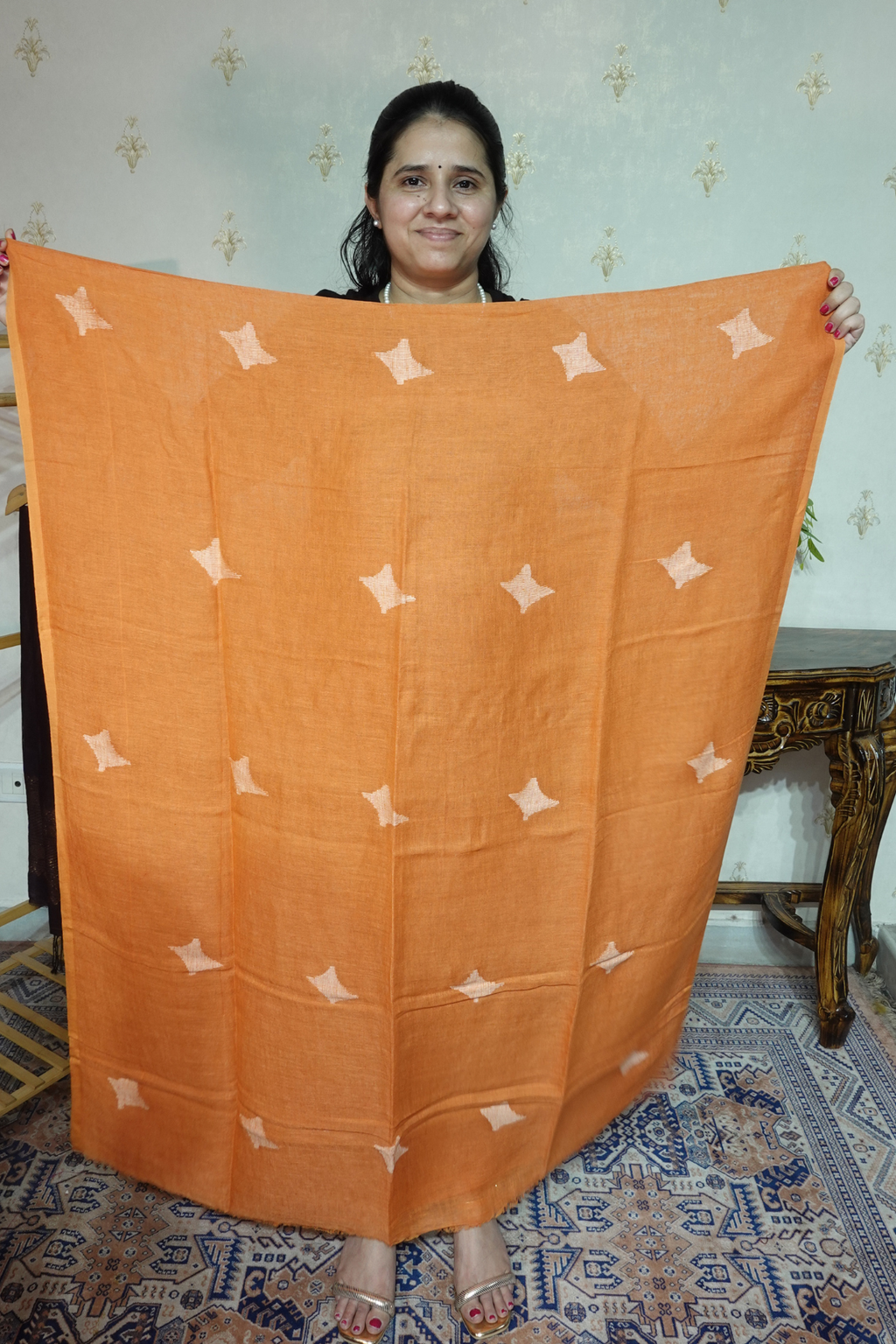 Jayshree Linen jamdani with Thread weaving  Dupatta -2pc