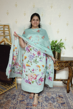 Polka Print on Georgette with Georgette Dupatta and Crape bottom