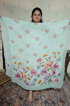 Polka Print on Georgette with Georgette Dupatta and Crape bottom