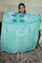 Polka Print on Georgette with Georgette Dupatta and Crape bottom