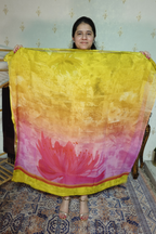 Polka Print on Georgette with Georgette Dupatta and Crape bottom