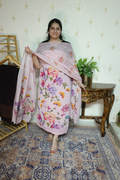 Polka Print on Georgette with Georgette Dupatta and Crape bottom