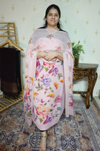 Polka Print on Georgette with Georgette Dupatta and Crape bottom