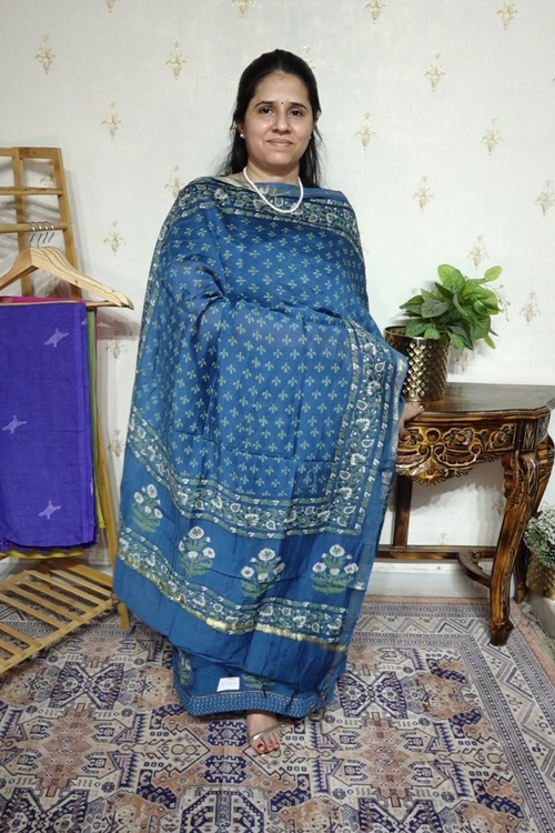 Handloom Cotton Suit Set with Hakoba Chikankari & Maheshwari Dupatta