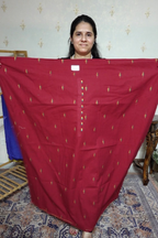 Handloom Cotton Suit Set with Pure Mul Dupatta & Intricate Appliqué Work