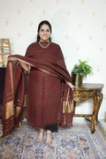 Jayshree Linen jamdani with Thread weaving  Dupatta -2pc