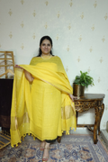 Jayshree Linen jamdani with Thread weaving  Dupatta -2pc