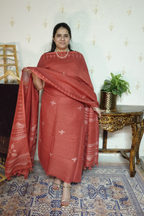 Jayshree Linen jamdani with Thread weaving  Dupatta -2pc