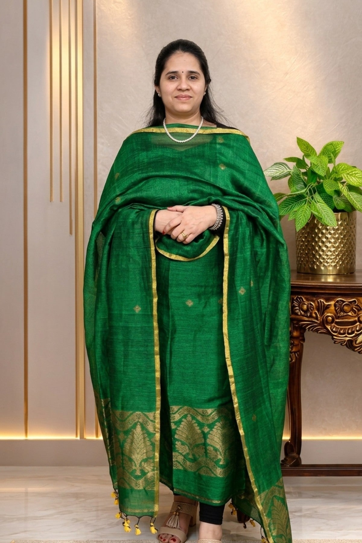 Jayshree Linen jamdani -2pc