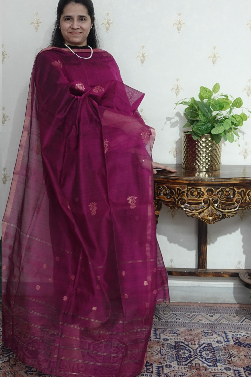 SICO Jamdani -  Gold Zari Weaving -2 pc