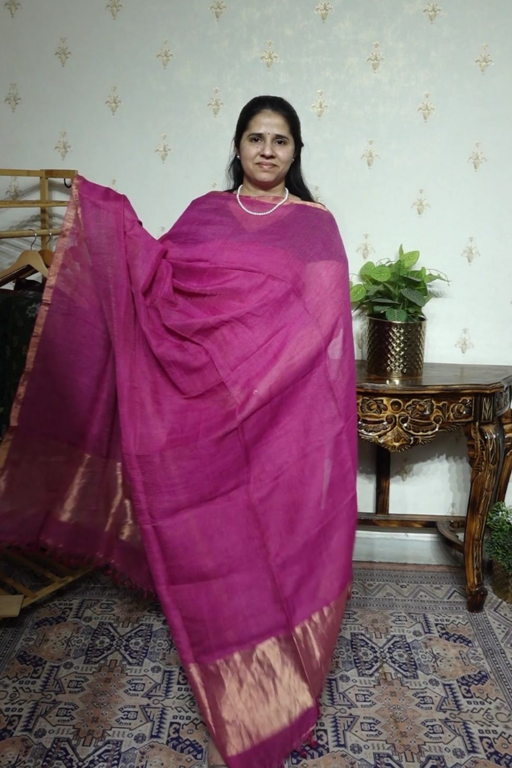 Tissue Linen Jamdani with zari Dupatta -2pc