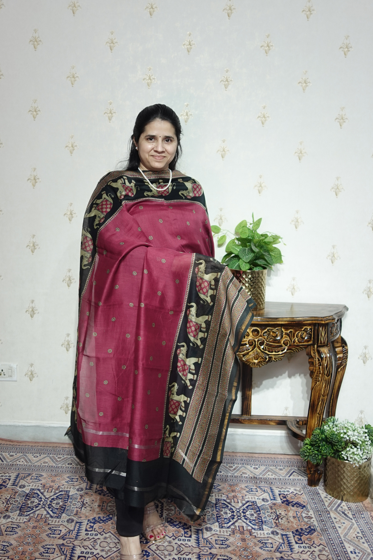Maheshwari Silk - 70 GM with Digital Prints