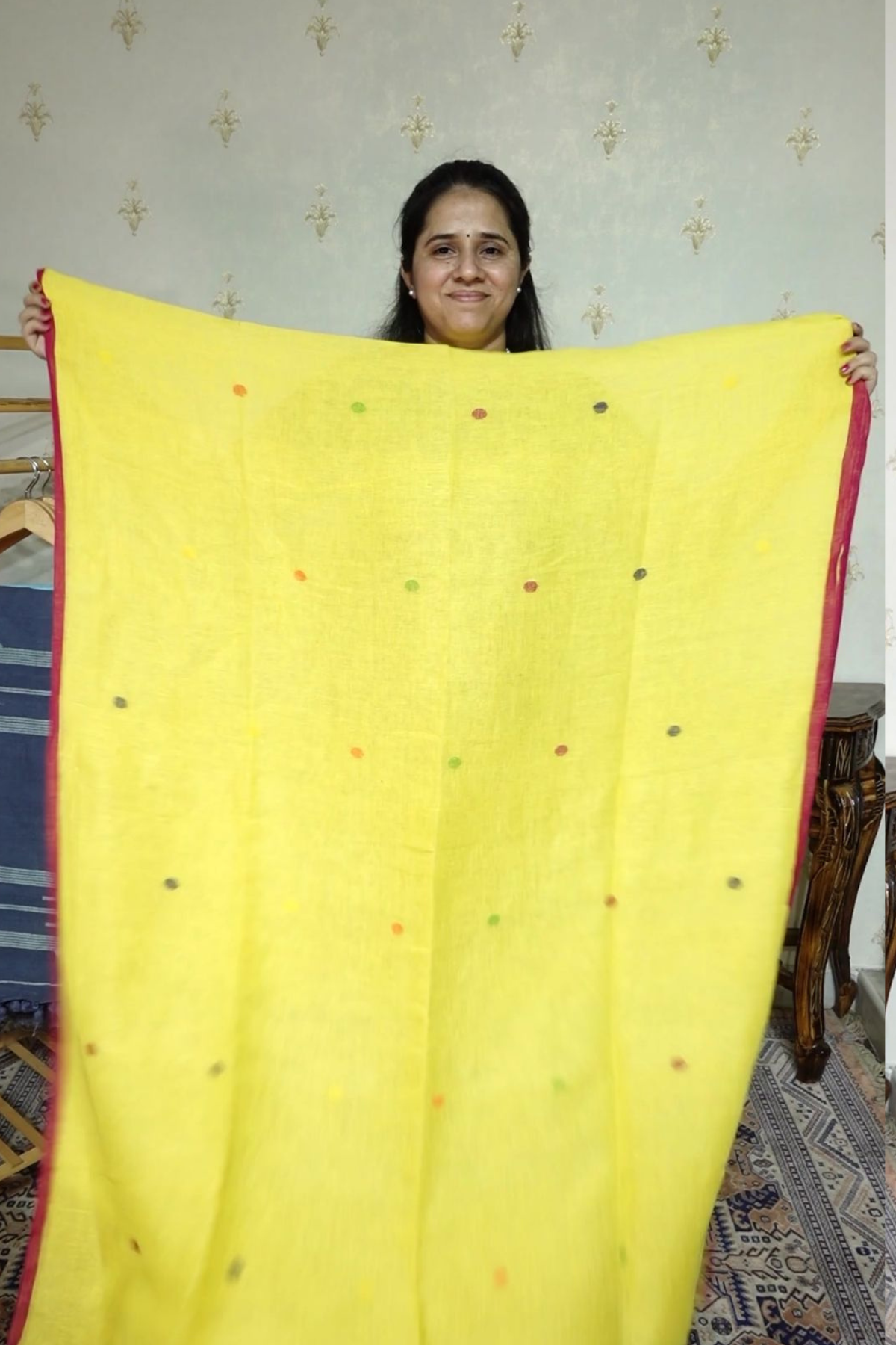 Jayshree Linen jamdani with Paithni  Border Dupatta -2pc