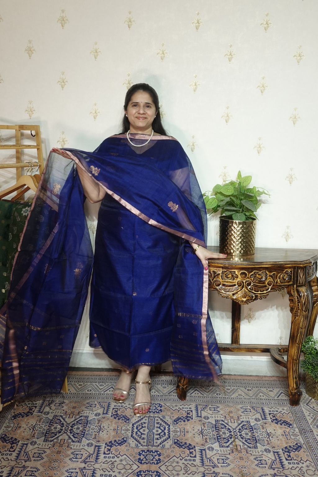 SICO Jamdani -  Gold Zari Weaving -2 pc