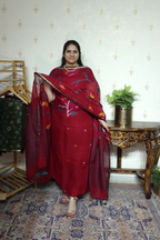 Jayshree Linen jamdani with Full Jaal Dupatta -2pc