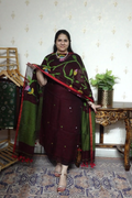 Jayshree Linen jamdani with Full Jaal Dupatta -2pc