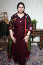 Jayshree Linen jamdani with Full Jaal Dupatta -2pc