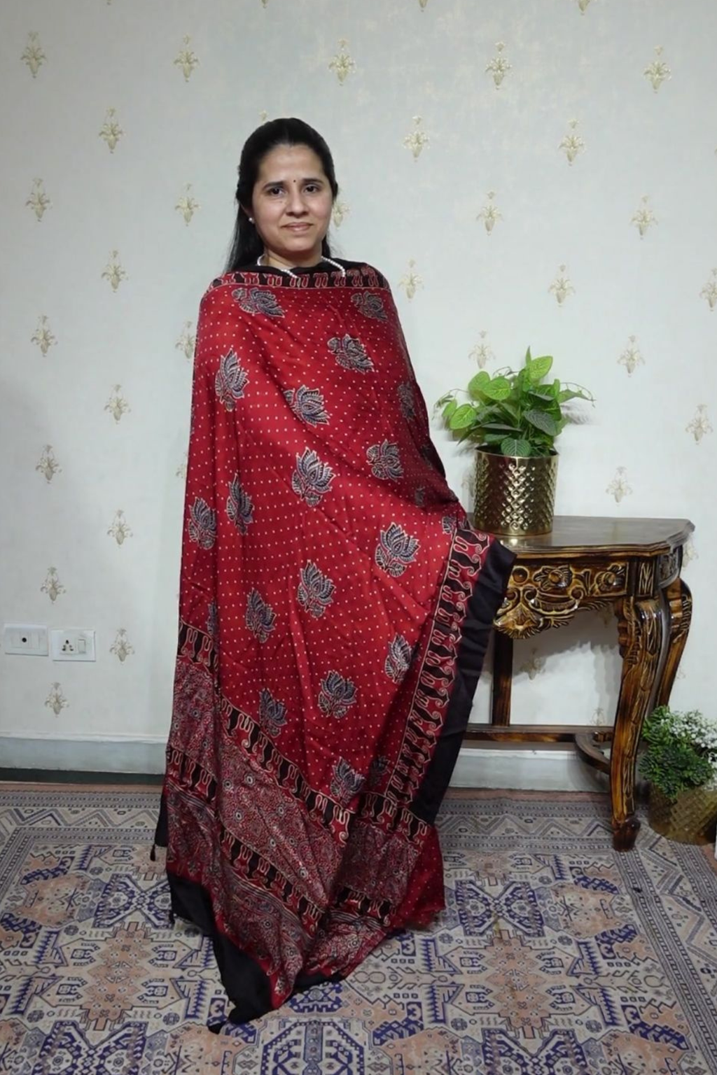 Ajrakh Modal Kurta Dupatta Set-2pc