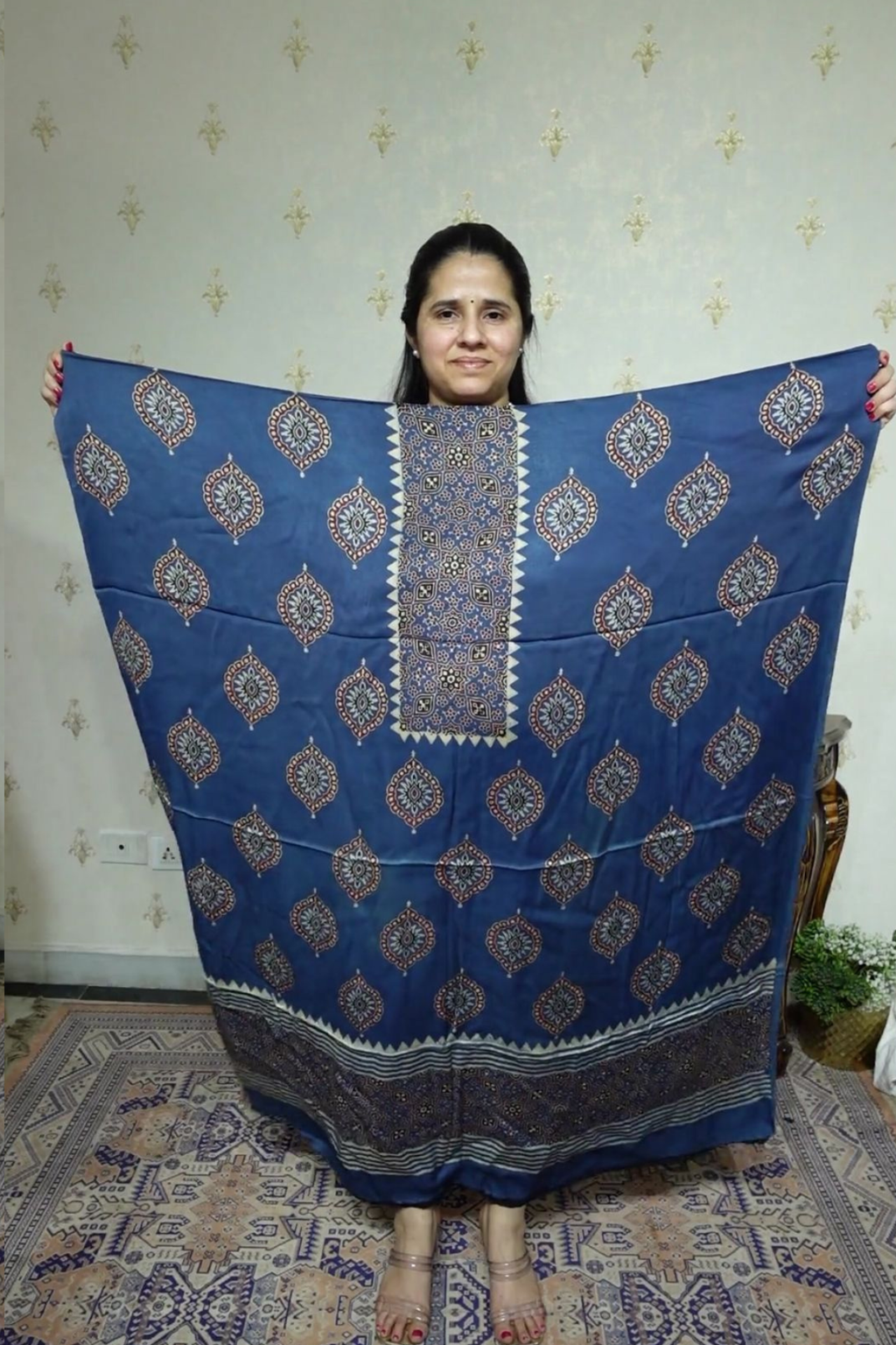 Ajrakh Modal Kurta Dupatta Set-2pc