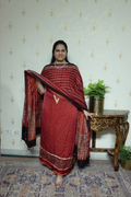 Ajrakh Modal Kurta Dupatta Set-2pc