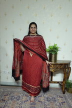 Ajrakh Modal Kurta Dupatta Set-2pc