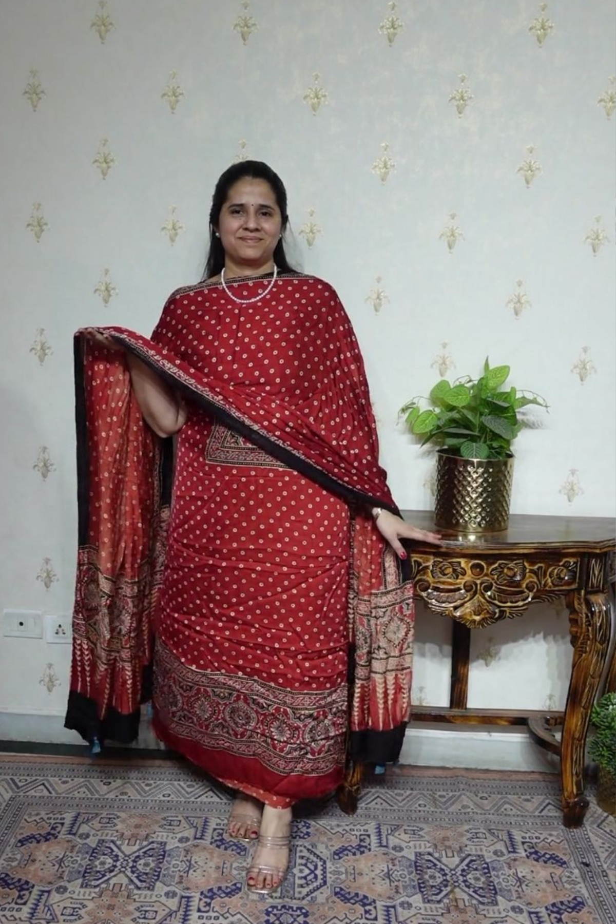 Ajrakh Modal Kurta Dupatta Set-2pc