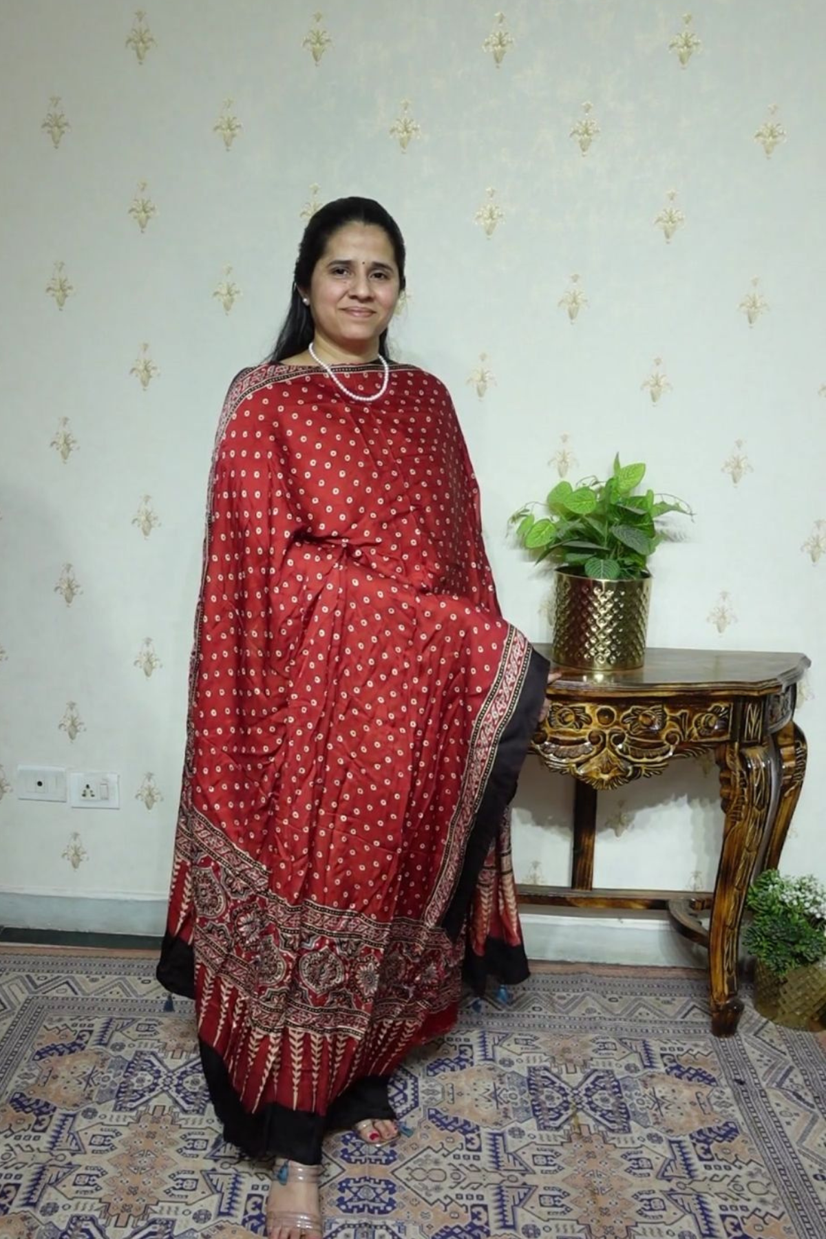 Ajrakh Modal Kurta Dupatta Set-2pc