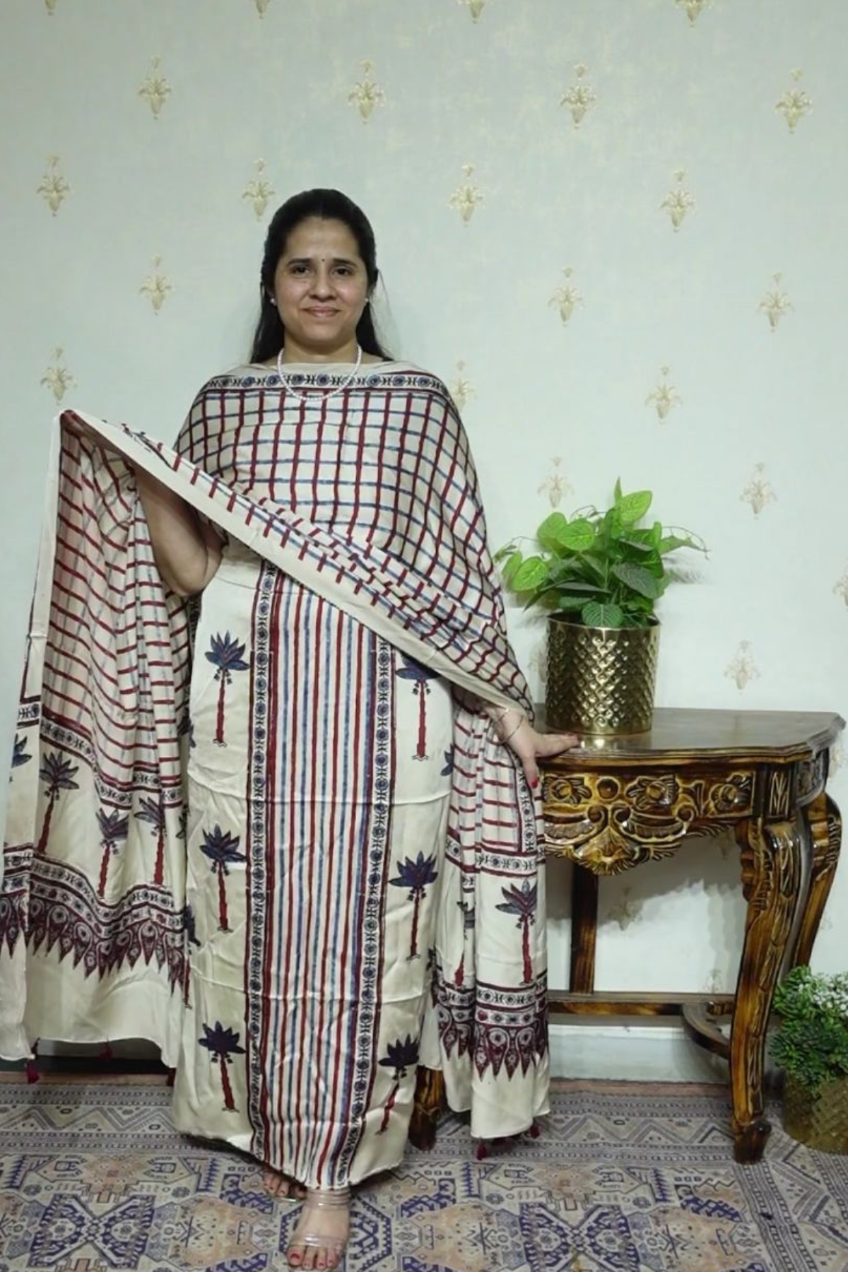 Ajrakh Modal Kurta Dupatta Set-2pc