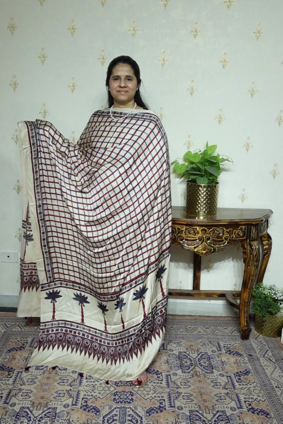 Ajrakh Modal Kurta Dupatta Set-2pc