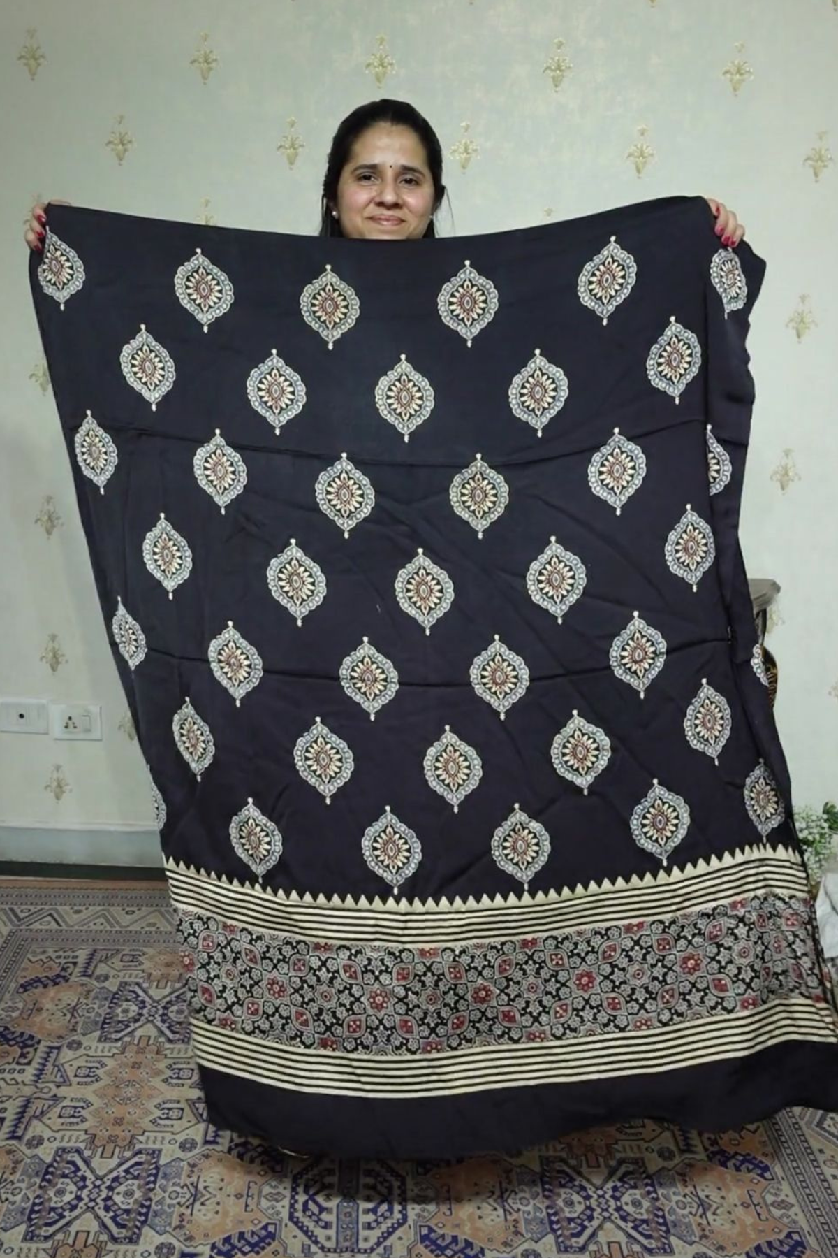 Ajrakh Modal Kurta Dupatta Set-2pc