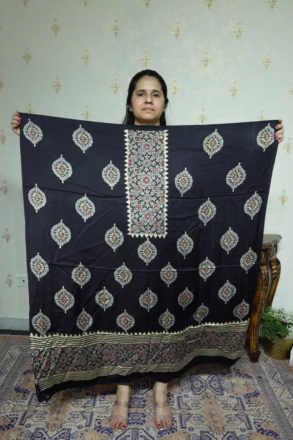 Ajrakh Modal Kurta Dupatta Set-2pc