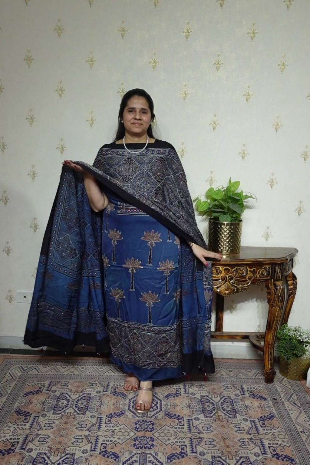 Ajrakh Modal Kurta Dupatta Set-2pc