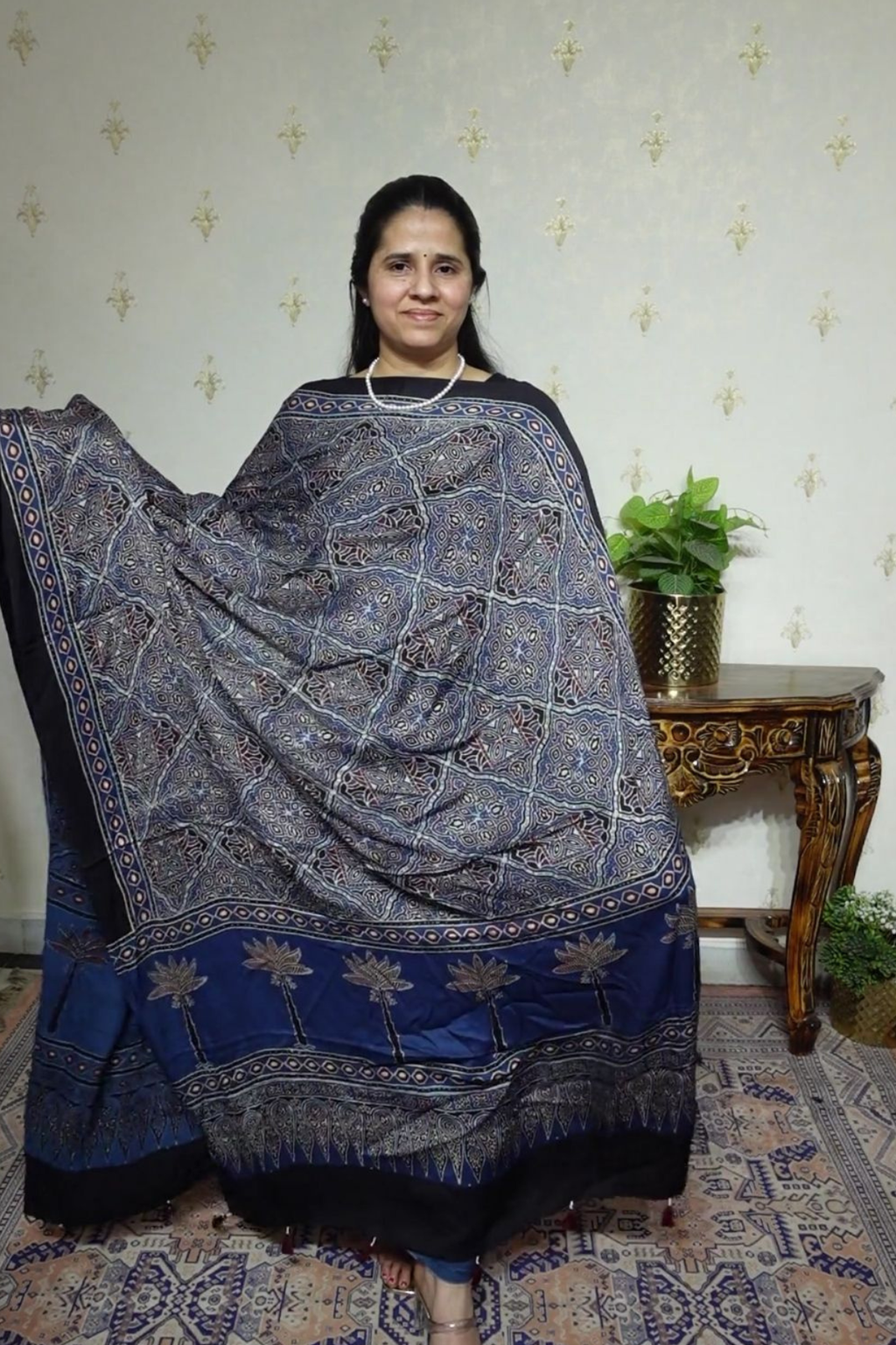 Ajrakh Modal Kurta Dupatta Set-2pc
