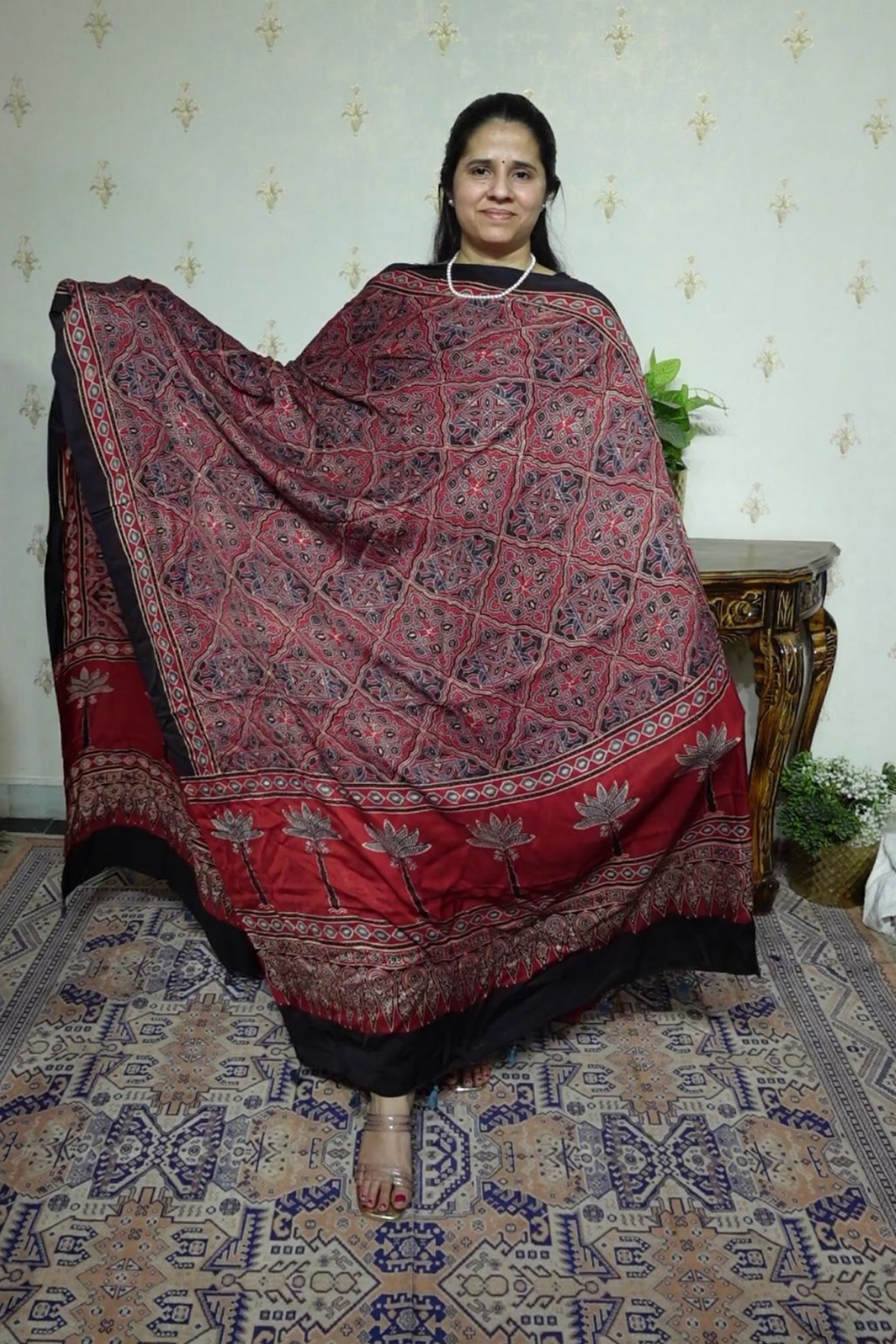Ajrakh Modal Kurta Dupatta Set-2pc