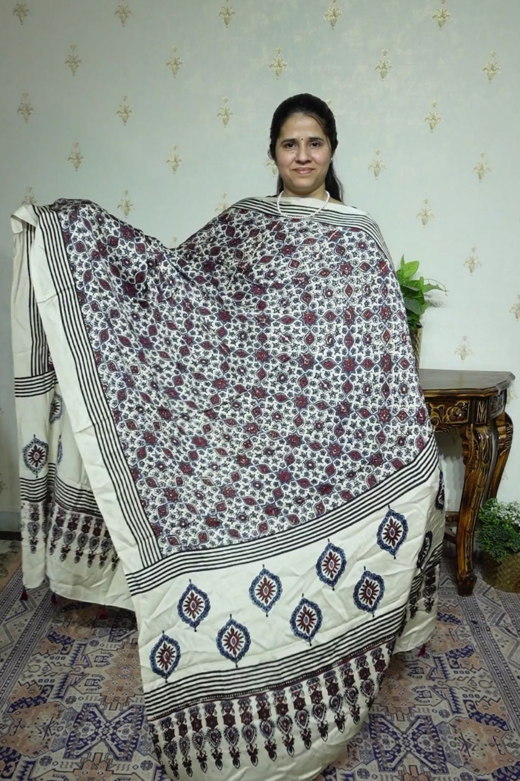 Ajrakh Modal Kurta Dupatta Set-2pc