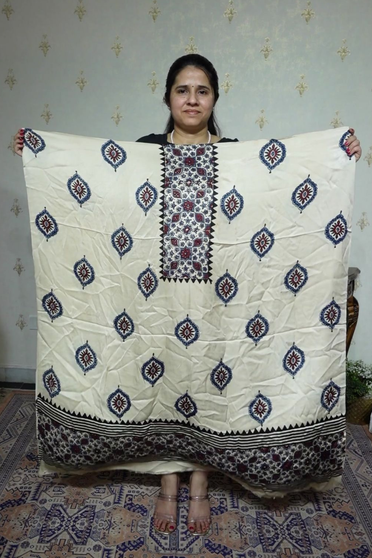 Ajrakh Modal Kurta Dupatta Set-2pc