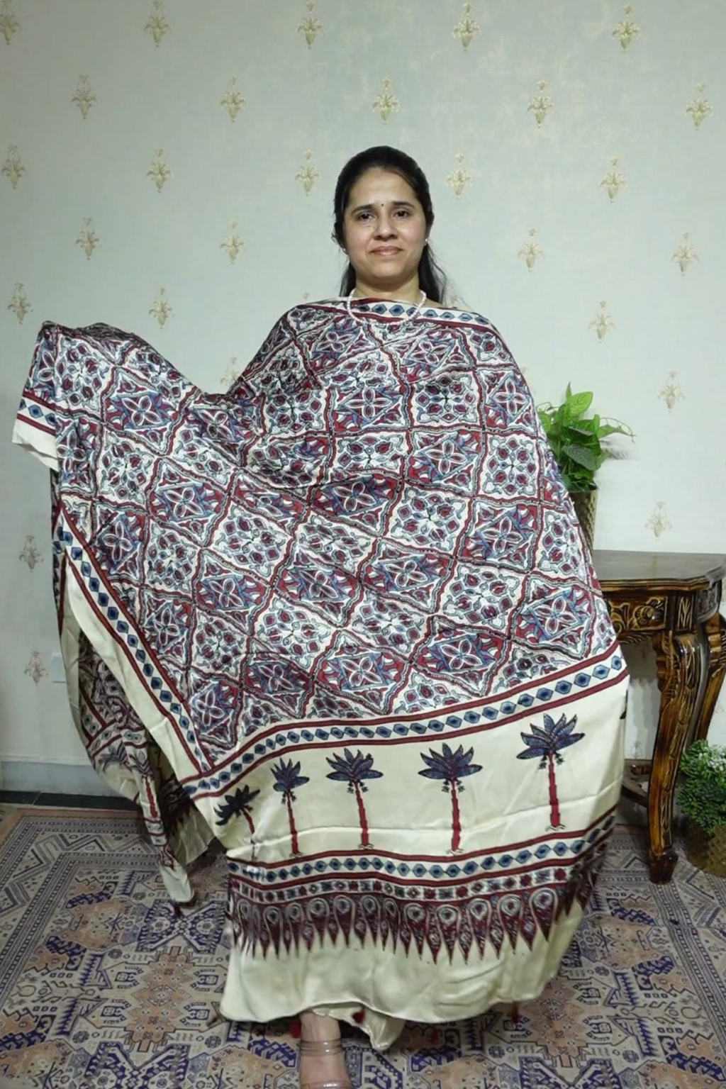 Ajrakh Modal Kurta Dupatta Set-2pc