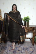 Tissue Linen Jamdani with zari Dupatta -2pc