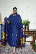 Jayshree Linen jamdani with Paithni  Border Dupatta -2pc
