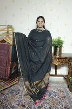 Jayshree Linen jamdani with Paithni  Border Dupatta -2pc