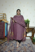 Jayshree Linen jamdani with Paithni  Border Dupatta -2pc