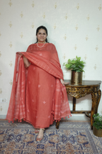 Jayshree Linen jamdani with Thread weaving  Dupatta -2pc