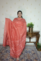 Jayshree Linen jamdani with Thread weaving  Dupatta -2pc