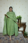 Jayshree Linen jamdani with Thread weaving  Dupatta -2pc
